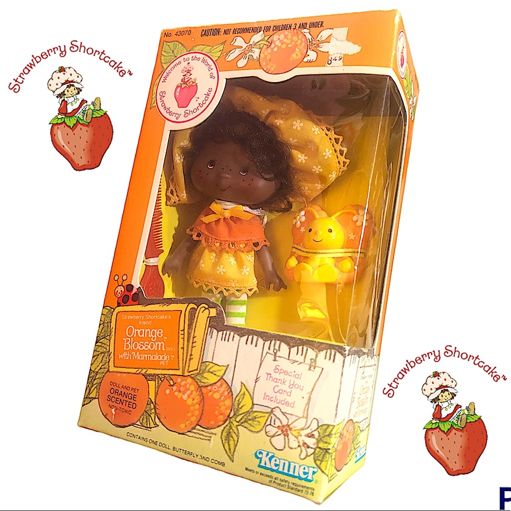 Strawberry Shortcake NIB Orange Blossom Old Stock with Accessories 1982 Vintage